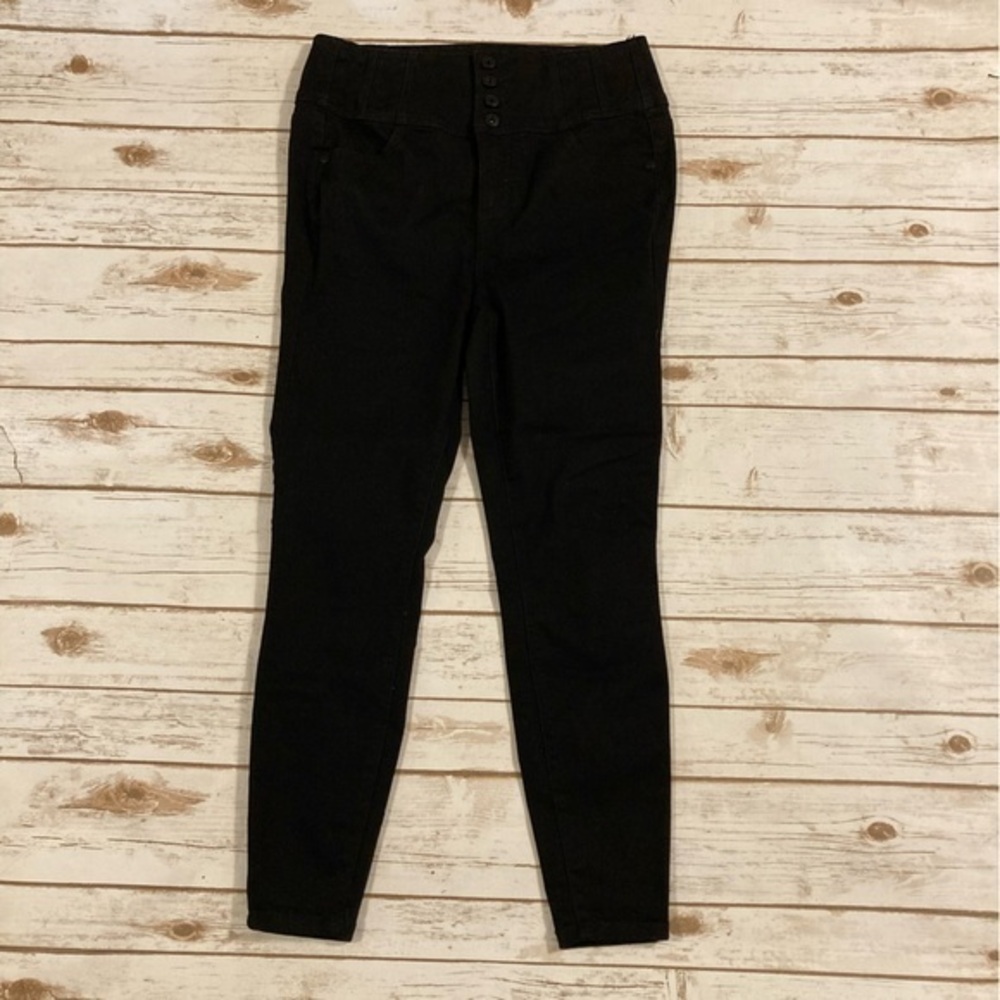 Torrid Boyfriend High Rise Super Skinny 4 Button Jeans Black Size 10